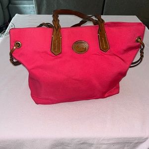 Dooney & Bourke pink canvas shoulder bag